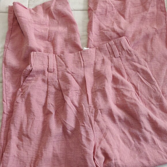 Halara High Waisted Pocket Wide Leg Flowy Solid Palazzo Casual Linen Feel Pants - Picture 6 of 16